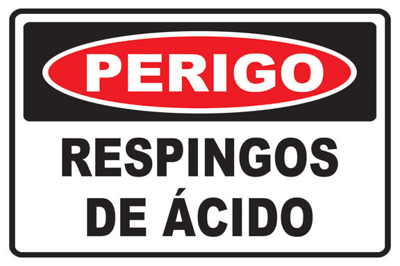 Perigo - Respingos de Ácido