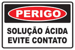 Perigo - Solução Ácida - Evite Contato