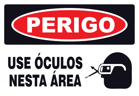 Perigo - Use Óculos Nesta Área