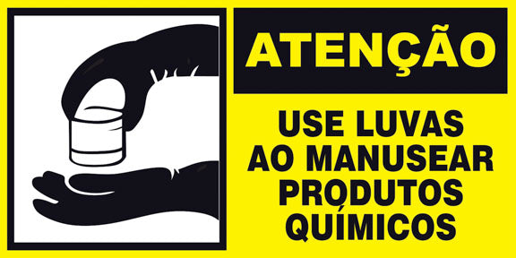 Atenção - Use Luvas ao Manusear Produtos Químicos