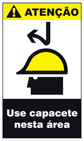 Atenção - Use Capacete Nesta Área