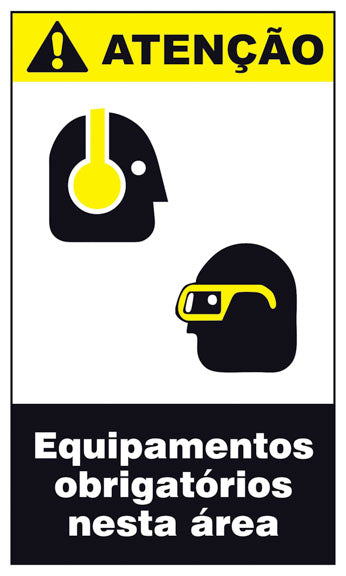 Atenção - Equipamentos Obrigatórios Nesta Área