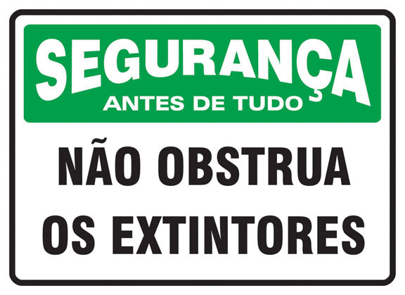 Segurança - Não Obstrua os Extintores