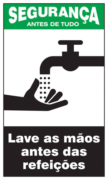 Segurança - Lave as Mãos Antes das Refeições