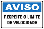 Aviso - Respeite o Limite de Velocidade