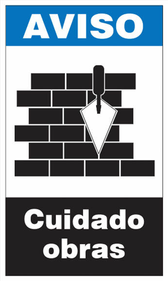 Aviso - Cuidado Obras