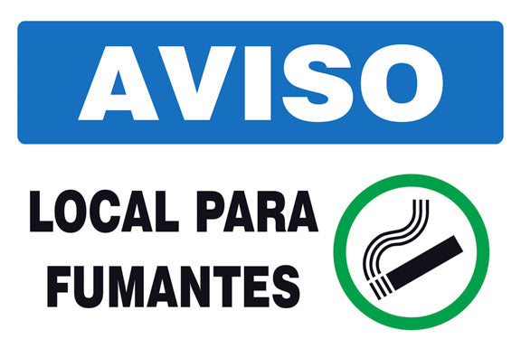 Aviso - Local para Fumantes