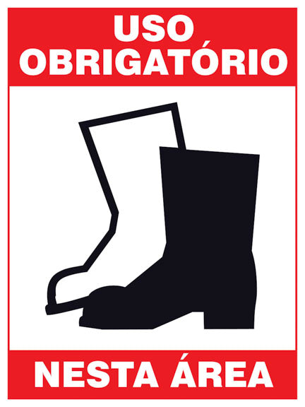 Uso Obrigatório Nesta Área - Botas de Proteção