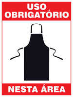 Uso Obrigatório Nesta Área - Avental