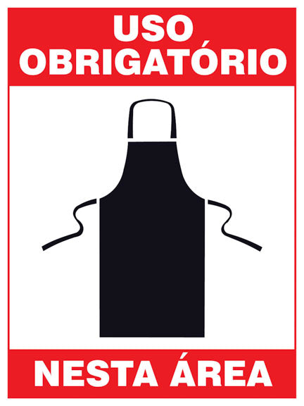Uso Obrigatório Nesta Área - Avental