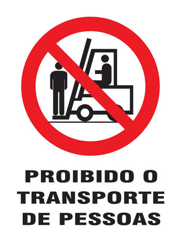 Proibido - Proibido o Transporte de Pessoas