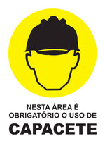 Nesta Área É Obrigatório o Uso de Capacete
