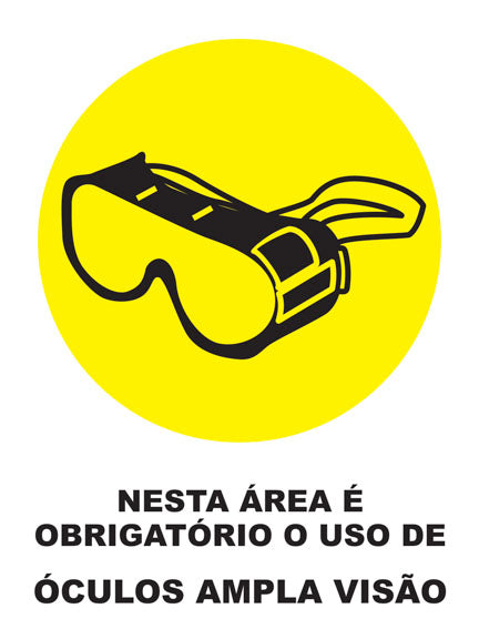Nesta Área É Obrigatório o Uso de Óculos Ampla Visão