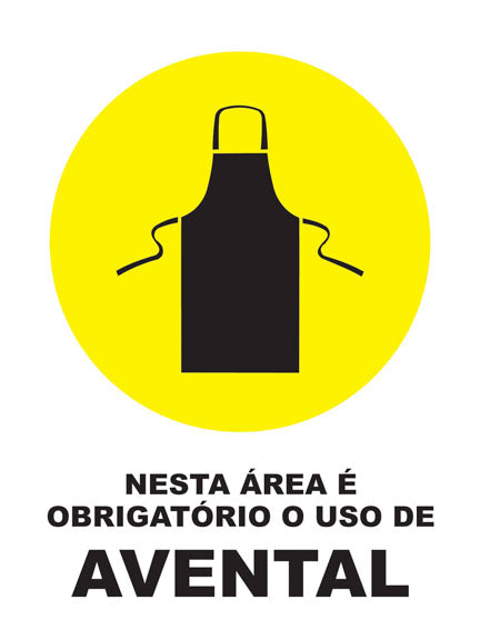 Nesta Área É Obrigatório o Uso de Avental