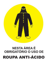 Nesta Área É Obrigatório o Uso de Roupa Anti-Ácido