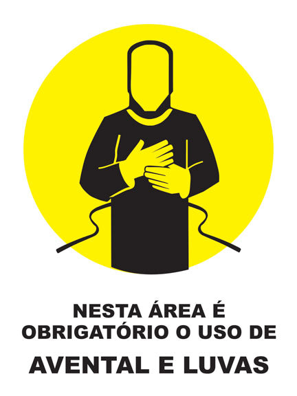 Nesta Área É Obrigatório o Uso de Avental e Luvas