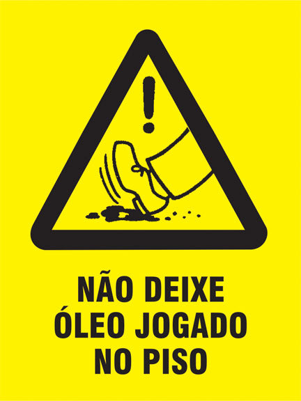 Não Deixe Óleo Jogado no Piso