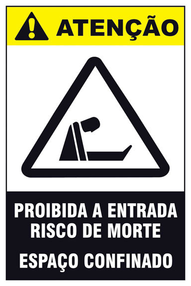 Atenção - Proibida a Entrada. Risco de Morte. Espaço Confinado