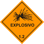 Transporte de Produtos Perigosos - Rótulo de Risco - Explosivo 1.2