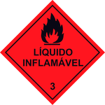 Transporte de Produtos Perigosos - Rótulo de Risco - Líquido Inflamável 3