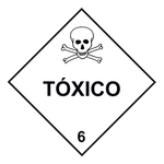 Transporte de Produtos Perigosos - Rótulo de Risco - Tóxico 6