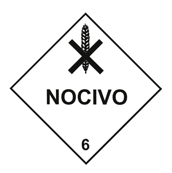 Transporte de Produtos Perigosos - Rótulo de Risco - Nocivo 6