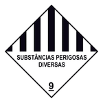 Transporte de Produtos Perigosos - Rótulo de Risco - Substâncias Perigosas Diversas 9