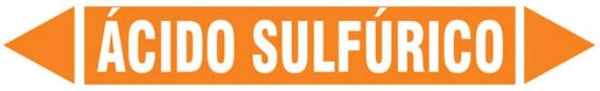 Etiqueta de Tubulação - Ácido Sulfúrico