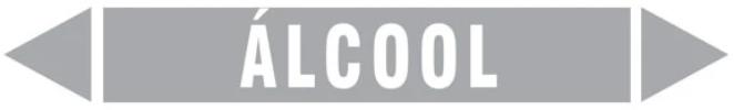 Etiqueta de Tubulação - Álcool