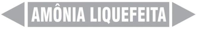 Etiqueta de Tubulação - Amônia Liquefeita