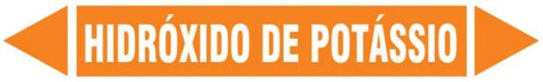 Etiqueta de Tubulação - Hidróxido de Potássio