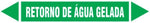 Etiqueta de Tubulação - Retorno de Água Gelada