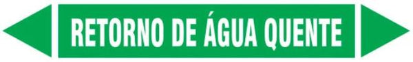 Etiqueta de Tubulação - Retorno de Água Quente