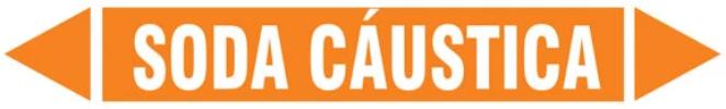 Etiqueta de Tubulação - Soda Cáustica