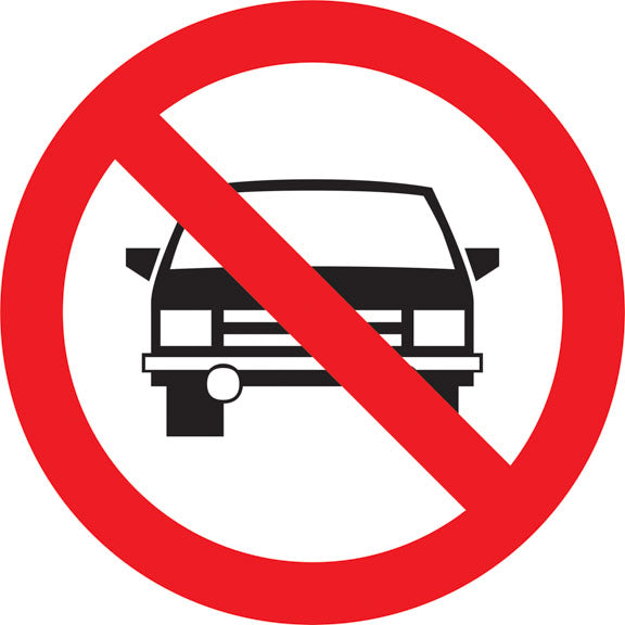 Sinalização de Trânsito - Proibido Trânsito de Veículos Automotores