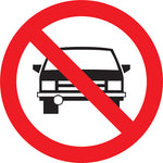 Sinalização de Trânsito - Proibido Trânsito de Veículos Automotores