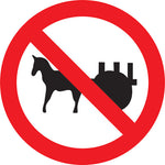 Sinalização de Trânsito - Proibido Trânsito de Veículo de Tração Animal