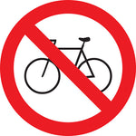 Sinalização de Trânsito - Proibido Trânsito de Bicicleta