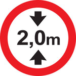 Sinalização de Trânsito - Altura Máxima Permitida 2m