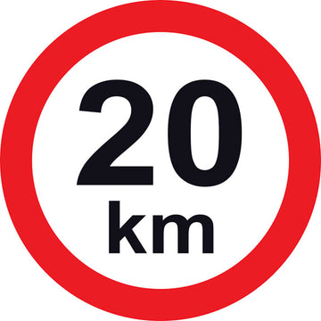 Sinalização de Trânsito - Velocidade Máxima 20 km/h