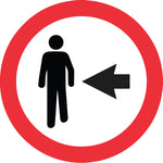 Sinalização de Trânsito - Pedestre Ande pela Esquerda