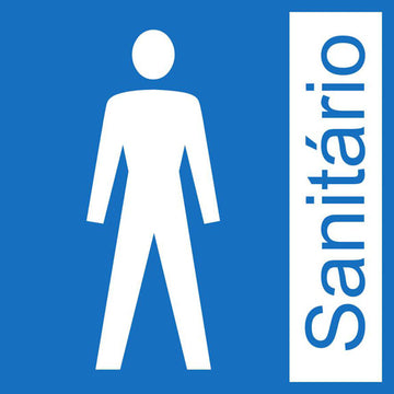 Placa / Etiqueta - Banheiro ou Sanitário Masculino