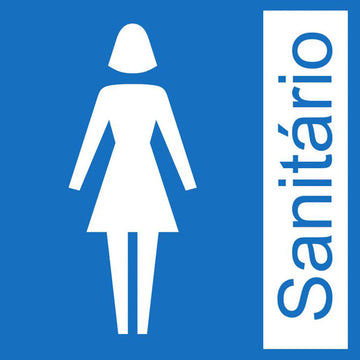 Placa / Etiqueta - Banheiro ou Sanitário Feminino