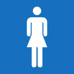 Placa / Etiqueta - Banheiro ou Sanitário Feminino