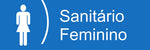 Placa / Etiqueta - Banheiro ou Sanitário Feminino