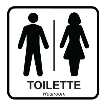 Placa / Etiqueta - Banheiro ou Sanitário