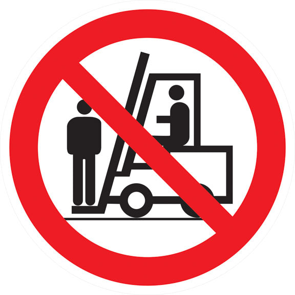 Sinalização de Piso - Proibido Transportar Pessoa