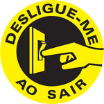 Etiquetas Adesivas - Desligue-me ao Sair - 10 unidades