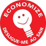 Etiquetas Adesivas - Economize - Desligue-me ao Sair - 10 unidades