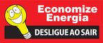 Etiquetas Adesivas - Economize - Desligue-me ao Sair - 10 unidades
